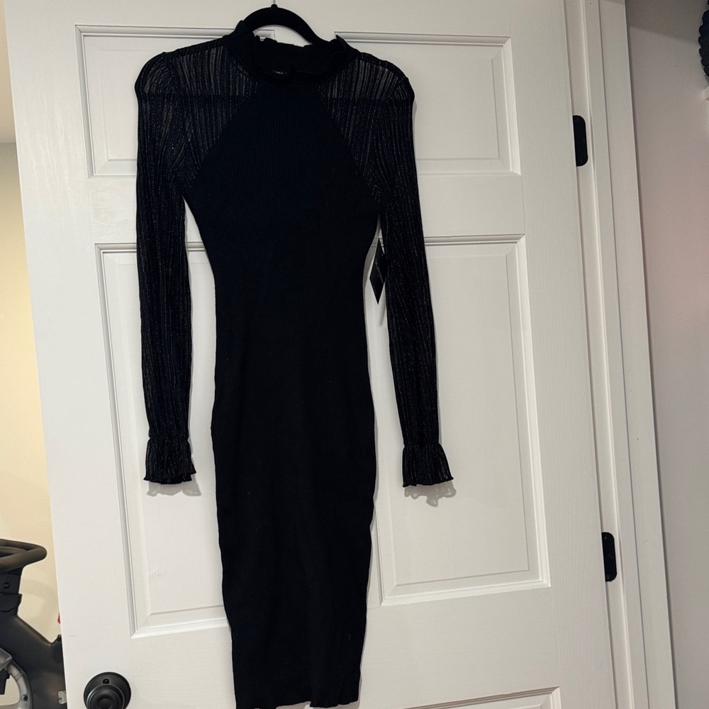 Chic Black Long Sleeve Dress